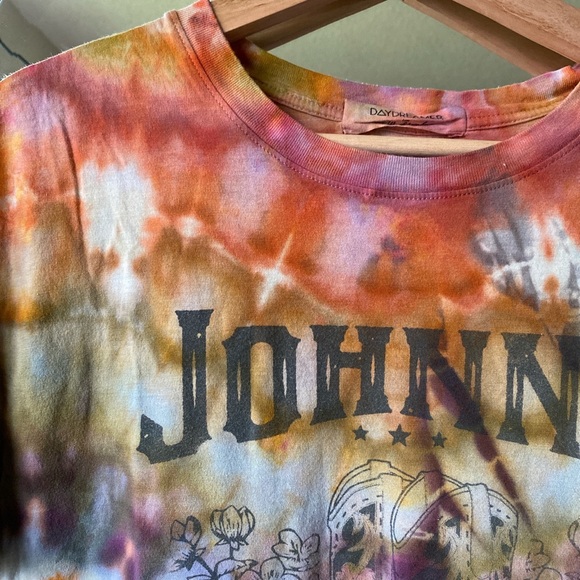 Free People Johnny Cash daydreamer tee, hand tie dyed! Size small - Picture 2 of 3